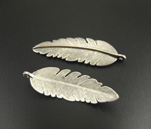 15 pcs  Silver Color Feather Charms Pendant DIY Metal Bracelet Necklace Jewelry Findings A989 2024 - buy cheap