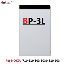 Batería de teléfono móvil BP3L ANTIRR, BP-3L de 1300mAh, para NOKIA Lumia 710, 610, 303, 3030, 510, 603, 610C 2024 - compra barato