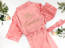 personalize MRS bride wedding Bridesmaid bridal Lingerie satin pajamas robes Bachelorette kimonos gowns gifts party favors 2024 - buy cheap