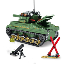 Juego de bloques de construcción modelo Sherman para niños, juguete de construcción con ladrillos serie militar del ejército de la Segunda Guerra Mundial, juguete educativo para niños 2024 - compra barato