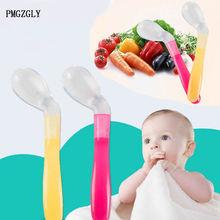 Baby Pacifier Feeding Spoon fork Solid Supplies Curved Handle Easy-To-Hold Children Tableware Baby Eating Training Spoon Utensil 2024 - buy cheap