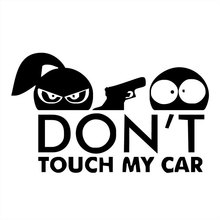15CM*9.3CM Don'T Touch My Car Car accessories Car sticker And Decals Decoration Black Sliver C8-0774 2024 - buy cheap