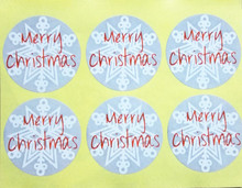 Pegatina de copo de nieve gris, etiqueta adhesiva para productos hechos a mano y sellos de regalo, pegatinas de 3x3cm, Feliz Navidad, 100 Uds. Por lote 2024 - compra barato