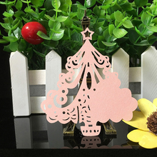 Árvore de natal diy mesa marca lugar cartões de nome vinho vidro cartão copo casamento festa evento decoração 50 pçs/set 2024 - compre barato