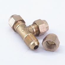 Tubo de Bengala OD 6mm T latón acampanado conector macho conector neumático adaptadores con tuerca de llamarada corta 2024 - compra barato