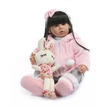 NPK Doll Reborn toddler girl princess silicone vinyl reborn baby dolls alive toys for children birthday gift 52cm bebes reborn 2024 - buy cheap