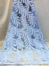 embroidered Mesh Tulle fabric Factory price ZH-12231 Nigerian lace fabrics 2024 - buy cheap