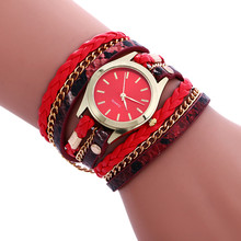 #5001Bohemian Style Fashion Weave Leather Bracelet Lady Womans Wrist Watch  reloj mujer New Arrival Freeshipping Hot Sales 2024 - buy cheap