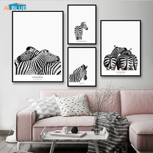 Zebra Poster Animal Canvas Wall Art Painting Nordic Posters And Prints Modern Wall Pictures For Living Room Abstract Home Decor 2024 - buy cheap