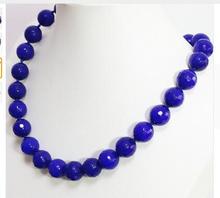 for  jewelry choker anime gem 10mm natural stone Elegant blue lapis lazuli gem stone faceted round beads necklace bts diy choker 2024 - buy cheap