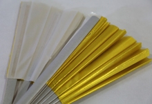 Abanico de kung fu y tai chi de dos lados, color bambú plateado y dorado, doble cara 2024 - compra barato