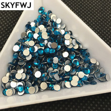 Blue Zircon ss3-ss34 Nail Rhinestones Flat Back Non Hotfix Glitter Nail Stones,DIY 3d Nail Phones Decorations Supplies 2024 - buy cheap