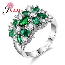 Anéis de luxo com zircônio cúbico para mulheres, joia de casamento e noivado, proposta de prata, anel mais fino 2024 - compre barato