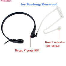 YIDATON For Baofeng uv5r Headset Throat MIC Covert Acoustic Tube Earpiece PTT for Kenwood Quansheng TYT 888S Radio Earphone 2024 - buy cheap