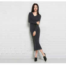 Женский кашемировый свитер с V-образным вырезом и юбка 2024 - купить недорого