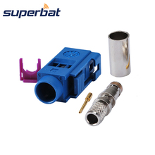 Superbat Fakra C Blue/5005 Jack Crimp RF Coaxial Connector for Cable RG58 LMR195 for GPS Antenna 2024 - buy cheap