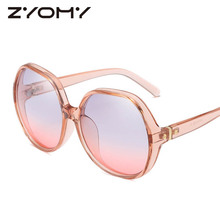 Q-Gafas de sol de gran tamaño para mujer, anteojos de sol con protección femeninos UV400, lentes de Color degradado de diseñador de marca, estilo Vintage con montura grande 2024 - compra barato