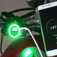 Cargador USB para motocicleta, adaptador de corriente de 5V, 1/2, 1A, luz LED impermeable, Cargador de Coche, adaptador de teléfono móvil 2024 - compra barato