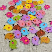 Cheap 50Pcs Mixed Wooden Buttons Cute Bird Pattern Decoration Buttons 2 Holes Sewing Accessories botones Craft DIY Scrapbooking 2024 - buy cheap