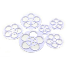 Fondant Cake Decorating Tools Ferramentas Bolo DIY Plastic 6PCS Gum Paste Flowers Cutter Sugar Craft Cookie Mold Decoration Set 2024 - buy cheap