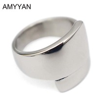 Shiny Smooth Plain 316L Stainless Steel Rings For Women And Men Steel Color Fashion Jewelry Wedding Rings 2024 - buy cheap