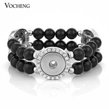 Vocheng Snap Button Jewelry 2 Colors Natural Stone  Charm Bead Elastic Bracelet NN-307 2024 - buy cheap