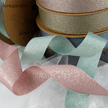 Kewgarden Handmade Tape Gold Silver Ribbons 1" 25mm DIY Bow Brooch Packing Satin Ribbon Accessories Double Face Riband 10 Yard 2024 - buy cheap