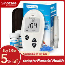 SINOCARE Glucometer Safe-Accu Blood Glucose Meter with Test Strips Lancets Medical Blood Sugar Meter Diabetes Test 2024 - buy cheap