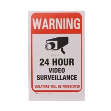 10pcs/lot Waterproof PVC CCTV Video Surveillance Security Sticker Warning Signs 2024 - buy cheap