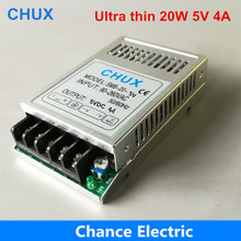 CHUX 5V Switching Power Supply 20W Ultra thin 90V-260VAC Input 4A for LED Strip light Single Output Power Supply 2024 - buy cheap