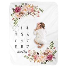 Newborn Baby Blankets Swaddle Wrap Bathing Stroller Blankets Photo Swaddle Flower Printed DIY Photography Props Towel 2024 - buy cheap