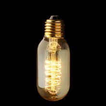 Вольфрамовая, винтажная лампа накаливания Эдисона E27 40 Вт/220 В T45 2024 - купить недорого