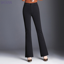 Pantalones negros de estilo Simple para mujer, pantalones femeninos rectos de cintura alta, antiarrugas, para oficina y negocios, 6XL 2024 - compra barato