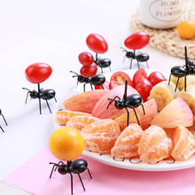 Kitchen Gadgets Kitchenware 12pcs Plastic Mini Ant Fruit Forks Bar Dessert Decoration Kitchen Accessories Mutfak Aksesuarlari,Q 2024 - buy cheap