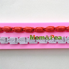 Mom&Pea 0949 Free Shipping Deco Chain Shaped Silicone Mold Cake Decoration Fondant Cake 3D Mold Food Grade 2024 - buy cheap