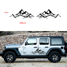 Guardabarros para coche con gráfico de montaña, adhesivo lateral para Jeep Wrangler, Rubicon, Sahara, KU-54 2X 2024 - compra barato