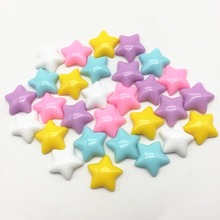50pcs 16mm Pastel Mixed Stars Flatbacks Embellishments Resin Cabochons Scrapbooking For Phone Baby Decorations DIY Crafts 2024 - buy cheap