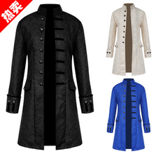 Victoria edwardian steampunk trench coat vestido outwear vintage príncipe casaco medieval renascentista jaqueta cosplay traje 2024 - compre barato