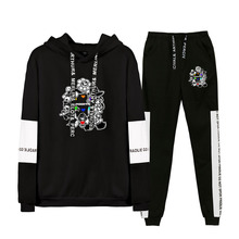 2019 Autumn/Winter Undertale Hip Hop Undertale Hoodies Sweatshirts And Sweatpants Men Two Piece Set Hooded Suit Velvet 2024 - buy cheap