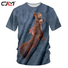 CJLM 2018 Summer Cool Tshirt Men Funny Print Cute Brown Squirrel 3d T-shirts Short Sleeve Hip Hop Streetwear Loose Tee Shirt 7XL 2024 - buy cheap