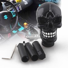 Car Styling Modified Skull Head Gear Shift Knob Auto Gear Racing Manual Auto Black Shift Knob Shifter Lever Resin Universal Fit 2024 - buy cheap