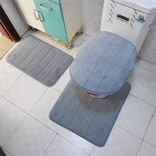 Soft 2pcs Bathroom Bath Mat Set Non-slip U Shape Toilet Mat Floor Rugs Water Absorption Bathroom Decor Carpet Set 50*80+50*60cm 2024 - buy cheap
