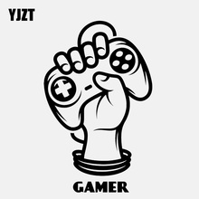 Yjzt 9.5cm * 15cm gamer joystick jogador jogo vinil preto/prata carro adesivo C22-0310 2024 - compre barato