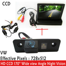 CCD HD Parking Monitors LED color Car RearView Camera With 4.3' foldable Mirror Monitor for VW Skoda ROOMSTER OCTAVIA TOUR FABIA 2024 - buy cheap