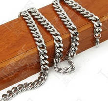 10mm 24 inch Smooth Stainless Steel  Curb Chain Link Necklace Mens Boys Holiday Gifts 2024 - buy cheap