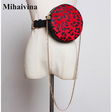 Винтажная поясная сумка Mihaivina с леопардовым принтом, модная сумка вокруг талии, Chian, наплечная сумка, женский свободный поясной ремень, оптовая продажа 2024 - купить недорого