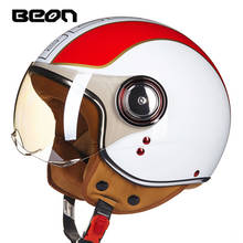 BEON 110B Motorcycle Retro Helmet racing Open Face Vintage ECE Scooter Moto Bike Helmets Men Women Motorcycle street Helmets 2024 - buy cheap