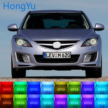 Latest Headlight Multi-color RGB LED Angel Eyes Halo Ring Eye DRL RF Remote Control for mazda 6 2007-2012 Accessories 2024 - buy cheap
