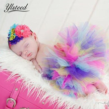 Newborn Photography Costume Newborn Tutu Skirts Flower Headband Set Baby Photo Props Infant Tutu 2024 - buy cheap