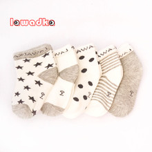 Lawadka 5Pairs/lot Striped Baby Socks Newborn Cotton Boys Girls Sock Cute Toddler Socks Size SandM 2024 - buy cheap